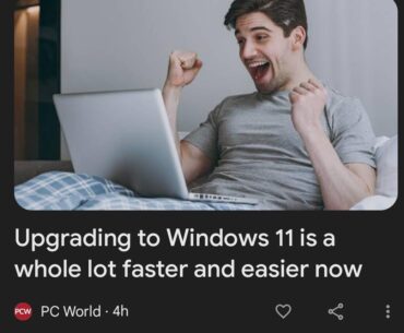 Has anyone ever been this thrilled to upgrade from windows 10 to 11?
