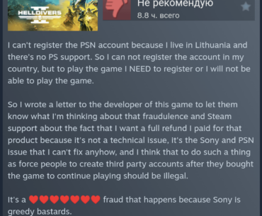 Helldivers 2 and PSN situation