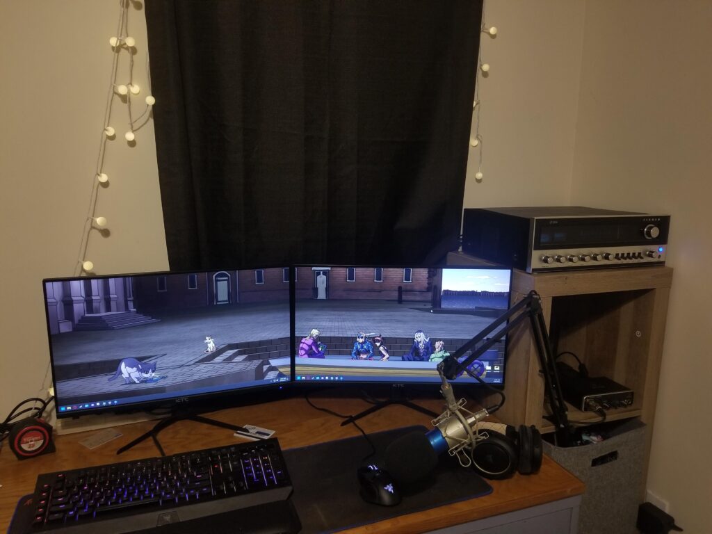 My afterwork corner. My PC case is the stereo receiver