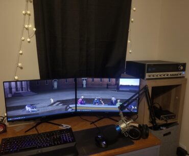 My afterwork corner. My PC case is the stereo receiver