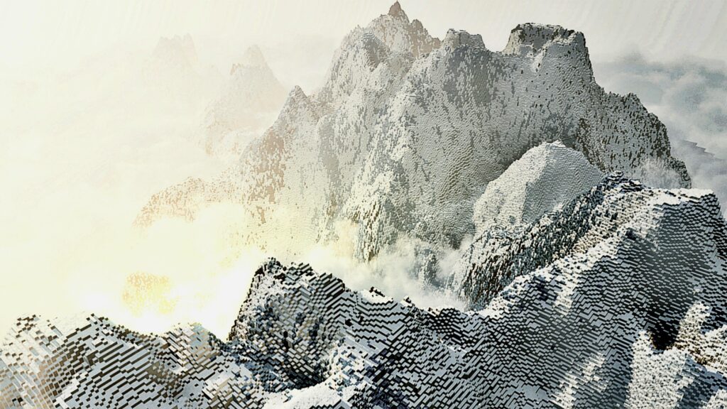 My mountainous Minecraft world My mountainous Minecraft world