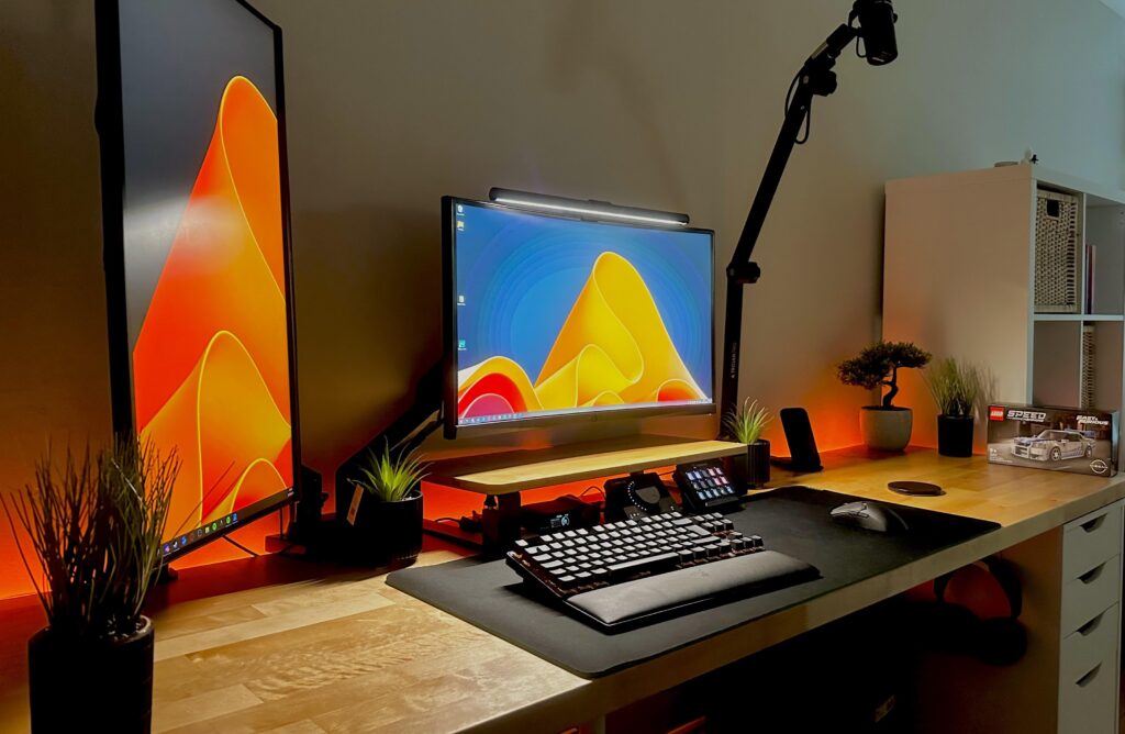 What should I add to the wall behind the monitor?