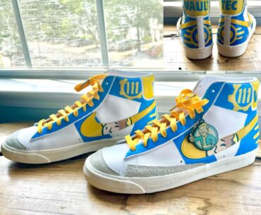 Custom Fallout themed Nike Blazers (painted by me)