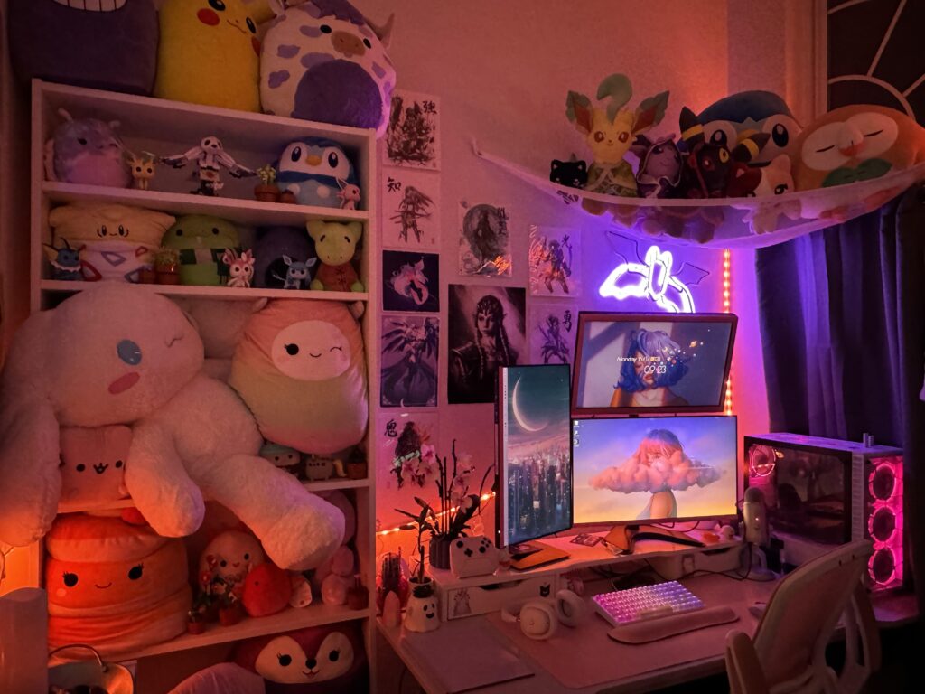My setup is constantly evolving, but I’m really happy with it!