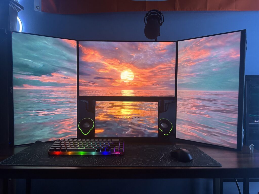 Updated setup, minor update, just moved the monitors to a precise measurement