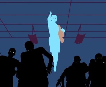 zombies silhouette animations