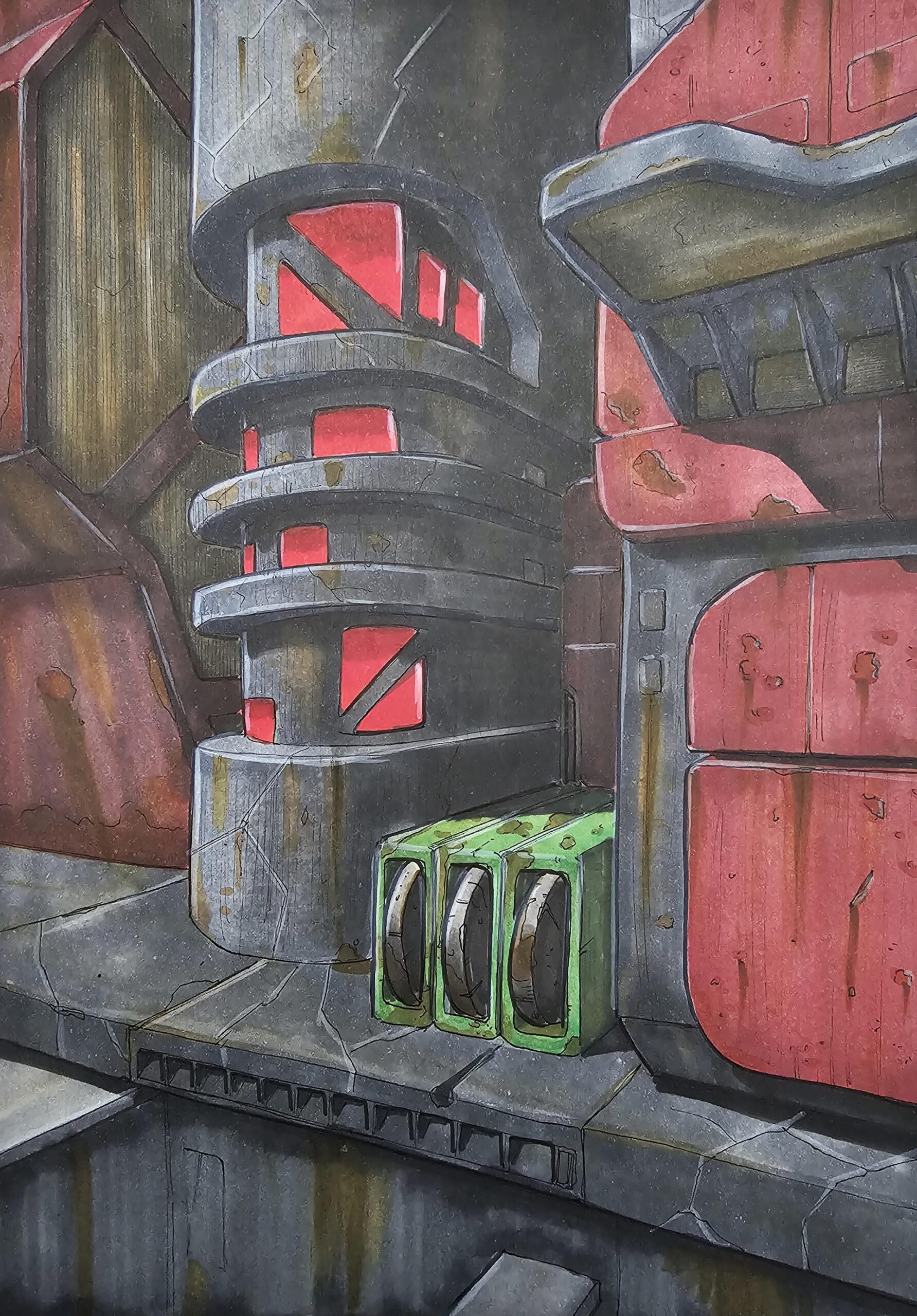 That part of town, from my sketchbook. That part of town, from my sketchbook.