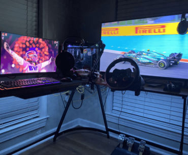 my setup, tried flextape for cable management below and its not working too well