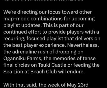raven remove ashika island from warzone on 23 may