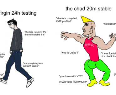[Meme]the chad stability vs the virgin stress testing
