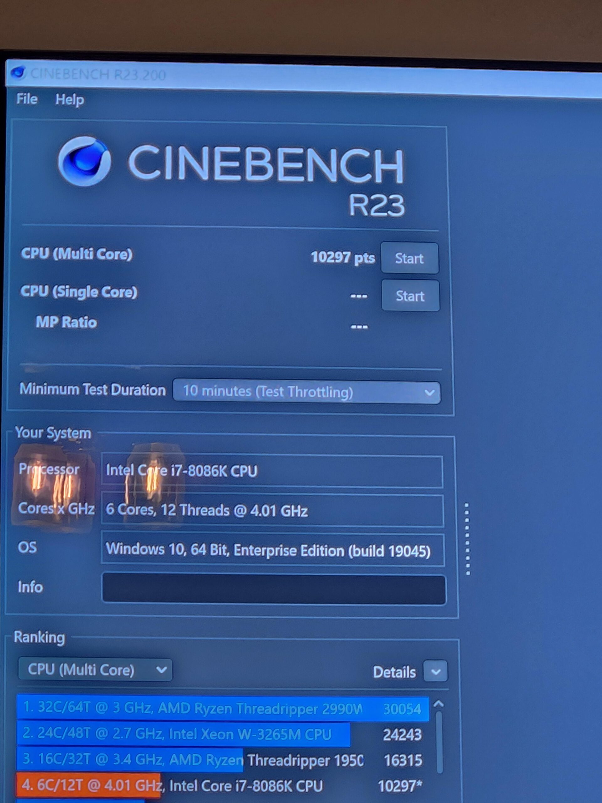 Overclocked 8086k Overclocked 8086k