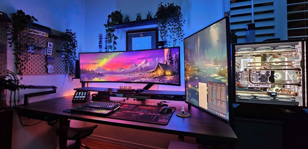 After many revisions, I'm happy how it is now. My gaming and working space!