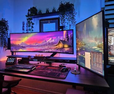 After many revisions, I'm happy how it is now. My gaming and working space!