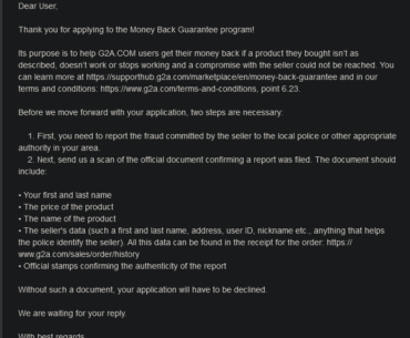 Throw back to that one time I had a key revoked that came from G2A and they asked me to send them a police report. Never buy from this site.