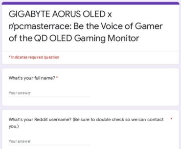 [GIVEAWAY] GIGABYTE AORUS OLED x r/pcmasterrace: Be the Voice of Gamer of the QD OLED Gaming Monitor Giveaway