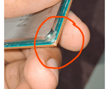 CPU broken corner