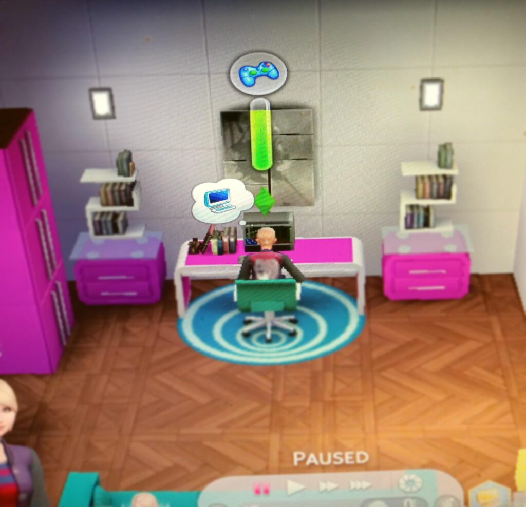 My Sim of Myself is Playing Videogames