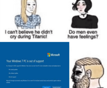 Meme: Windows 7 out of support