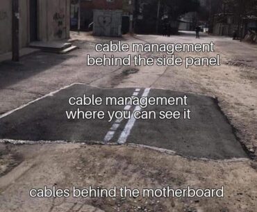 Cable arrangement in PC