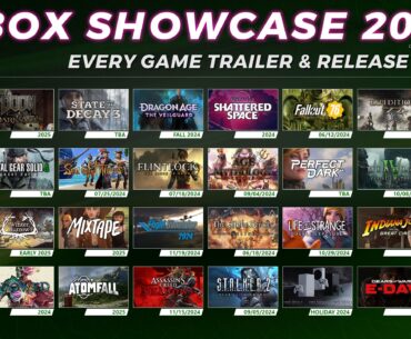 Xbox Showcase Recap Snapshot with every release date