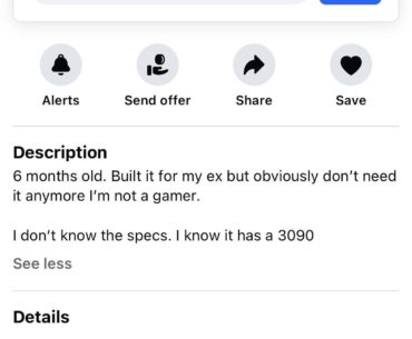 FB Marketplace never ceases to amaze.