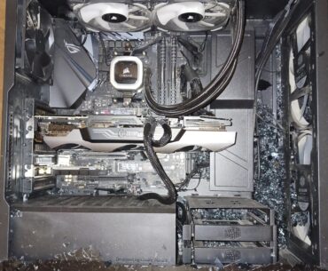 Parents decided to ship my desktop to me with almost no protection "as a gift" what am I even supposed to do here?