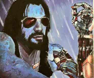 My daughter painted Johnny Silverhand for my father’s day gift