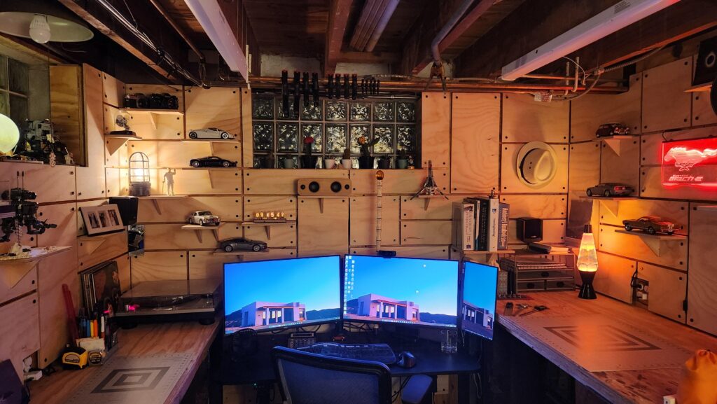The evening mood in my wooden cave The evening mood in my wooden cave