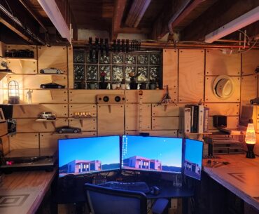 The evening mood in my wooden cave