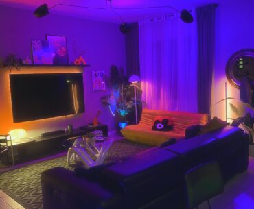 my cyberpunk inspired living room