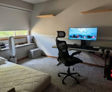 My bedroom setup is literally the bachelor meme