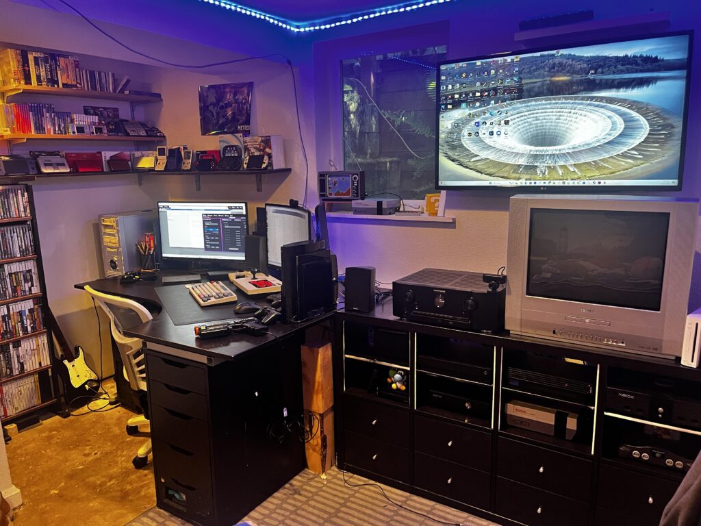 A game collectors setup