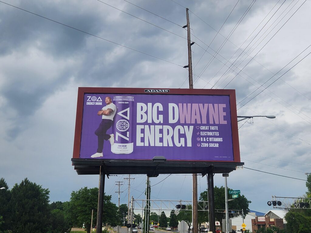 This billboard I saw today feels like it was ripped out of Cyberpunk