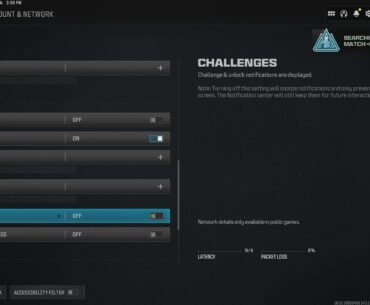 If you want to fix your game from freezing in Warzone after mid season update, Turn off challenges (Under Account & Network info)