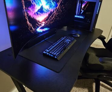 Man a desk mount gives you so much more space
