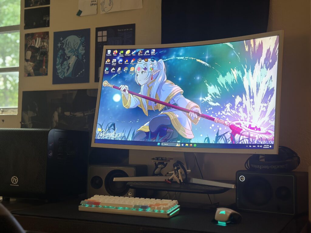 Trying to brainstorm ways to add a little light to my desk. It feels too dark during the daytime