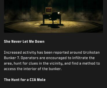 Need to investigate bunker 7?
