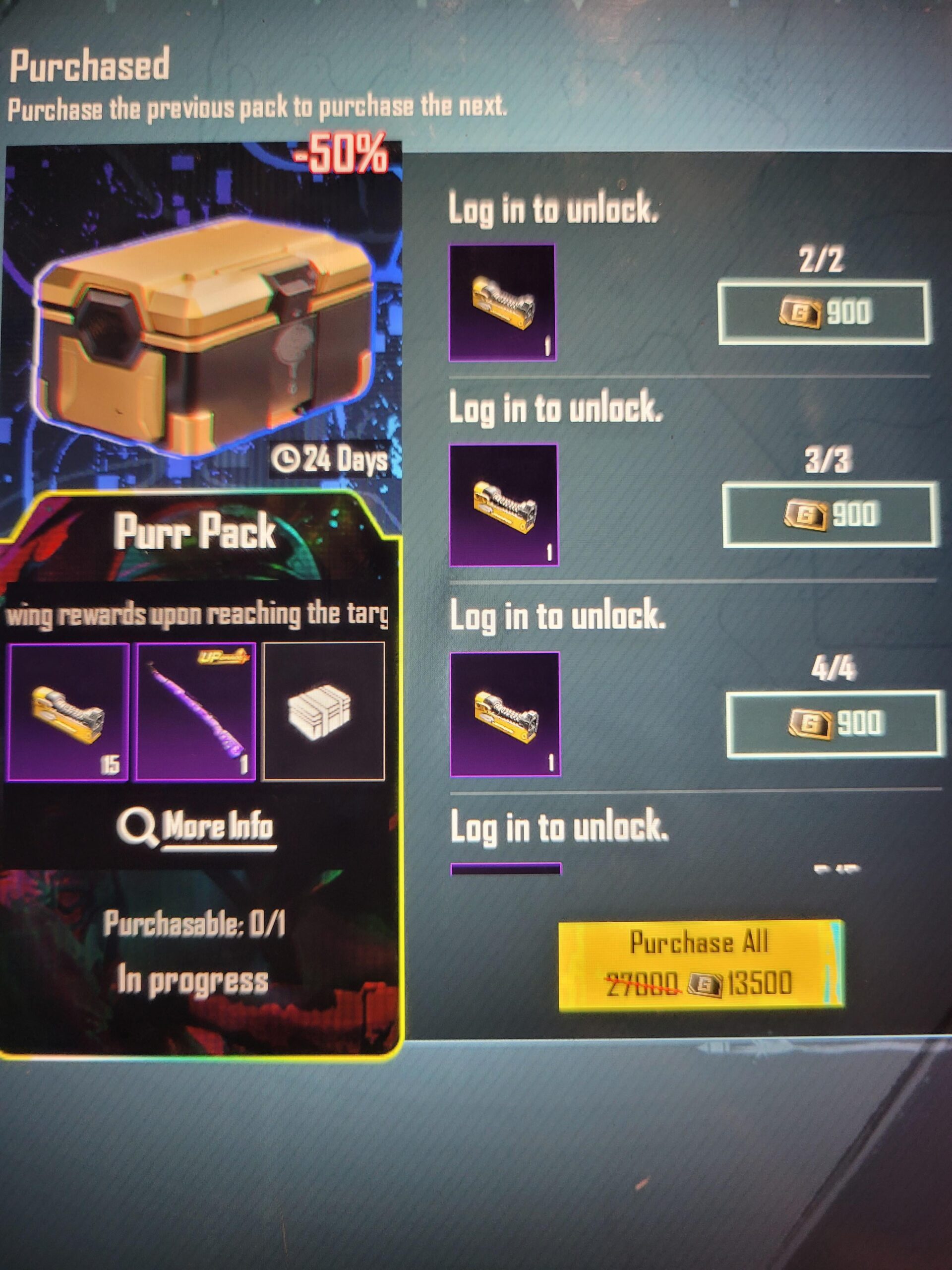 Not able to receive growth packages mod pieces Not able to receive growth packages mod pieces