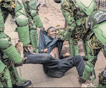 Protestor arrested in Kenya, June 28 2024. Photo by Luis Tato