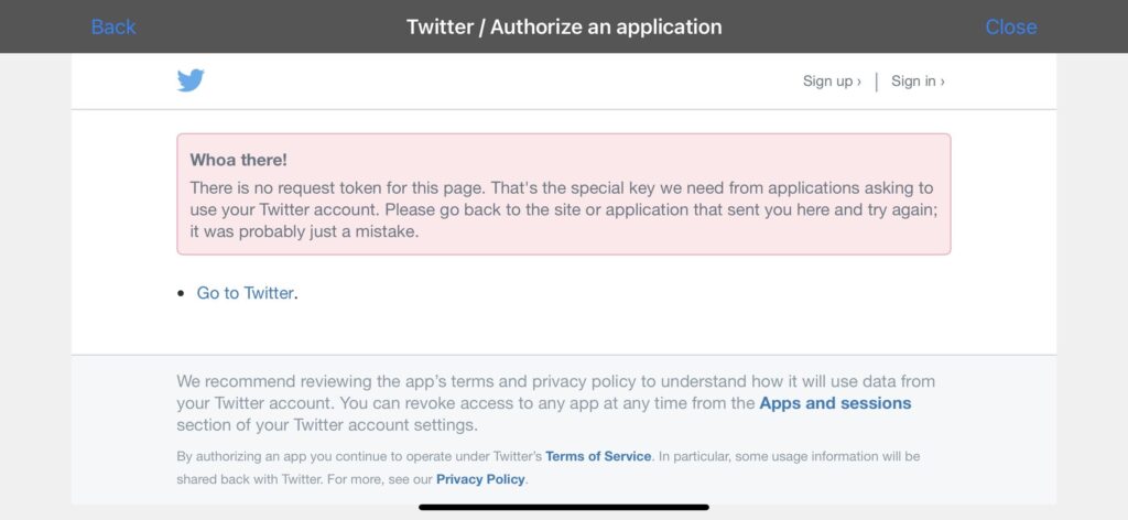 I use Twitter to log in and now it’s not working?