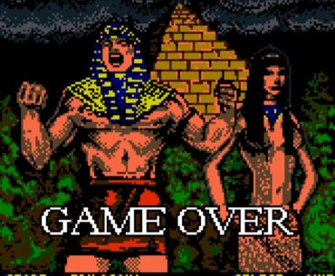 Game Over screen from The Mummy Returns on GBC