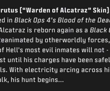 Seems the Warden is here for unfinished business, someone or something is keeping him “alive”..this raises so many questions, lore wise assuming it’s more than a little nod.
