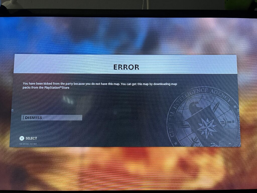 I was “kicked” from the game cause I “don’t have this map pack downloaded?