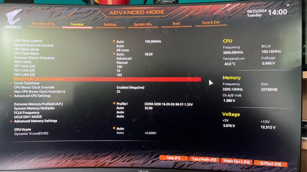 Ryzen 7 5800x BIOS Tuning