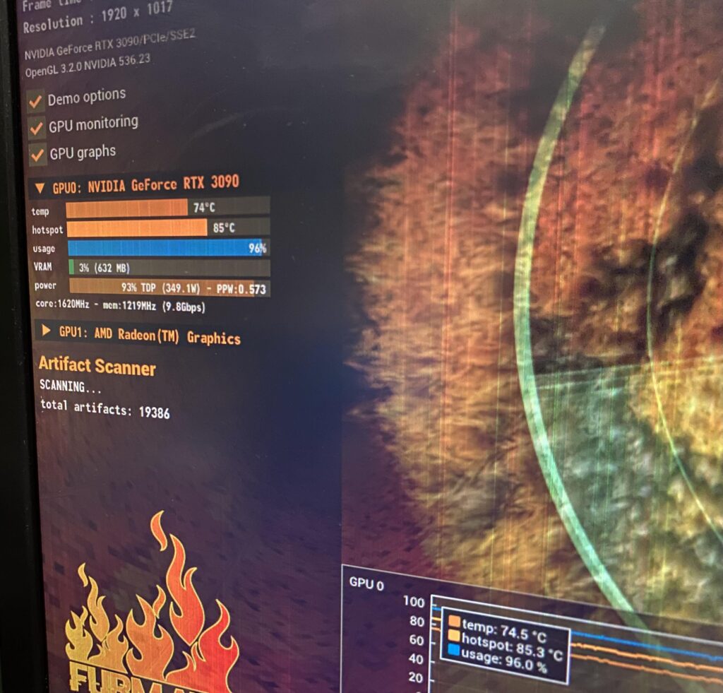 Furmark 2  19k artifacts?