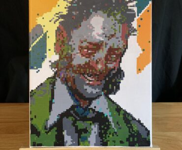 Disco Elysium - Harry Du Bois Pixel Art Painting on A4 Stretched Canvas