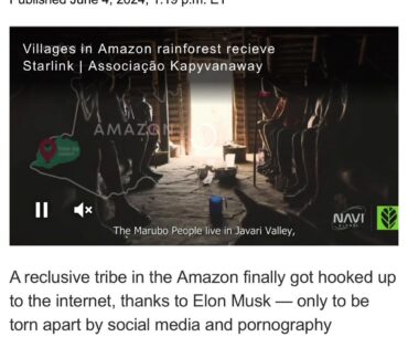 Remote Amazon tribe is introduced to the internet
