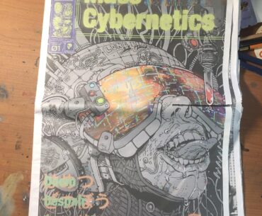 I made a cyberpunk newspaper with my friends