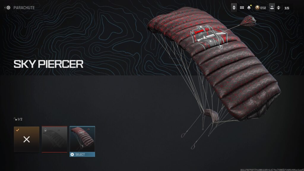 Sky Piercer parachute is going to be bugged forever. It doesnt made Activision any money, and nobody seems to know about it.