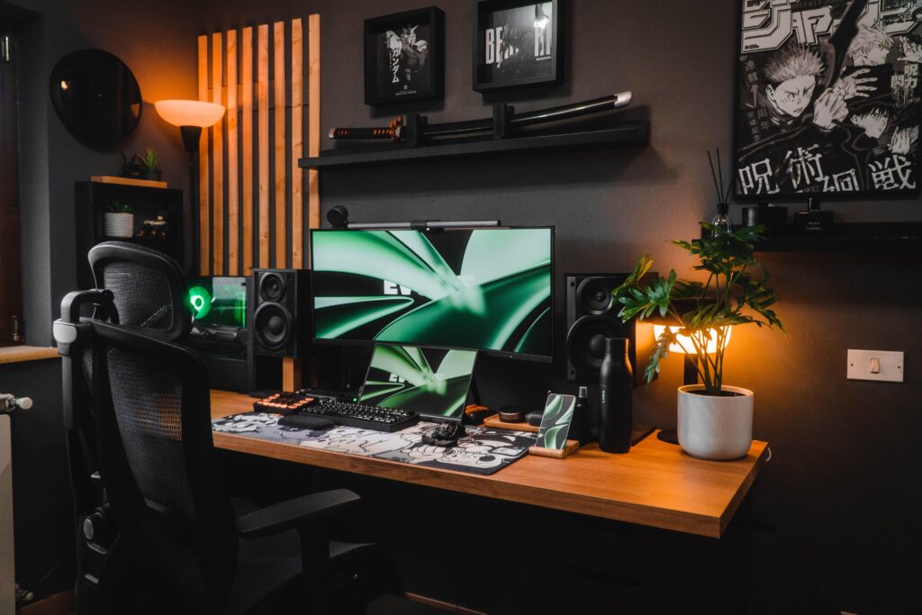 My cozy space ✨ Next move: standing desk
